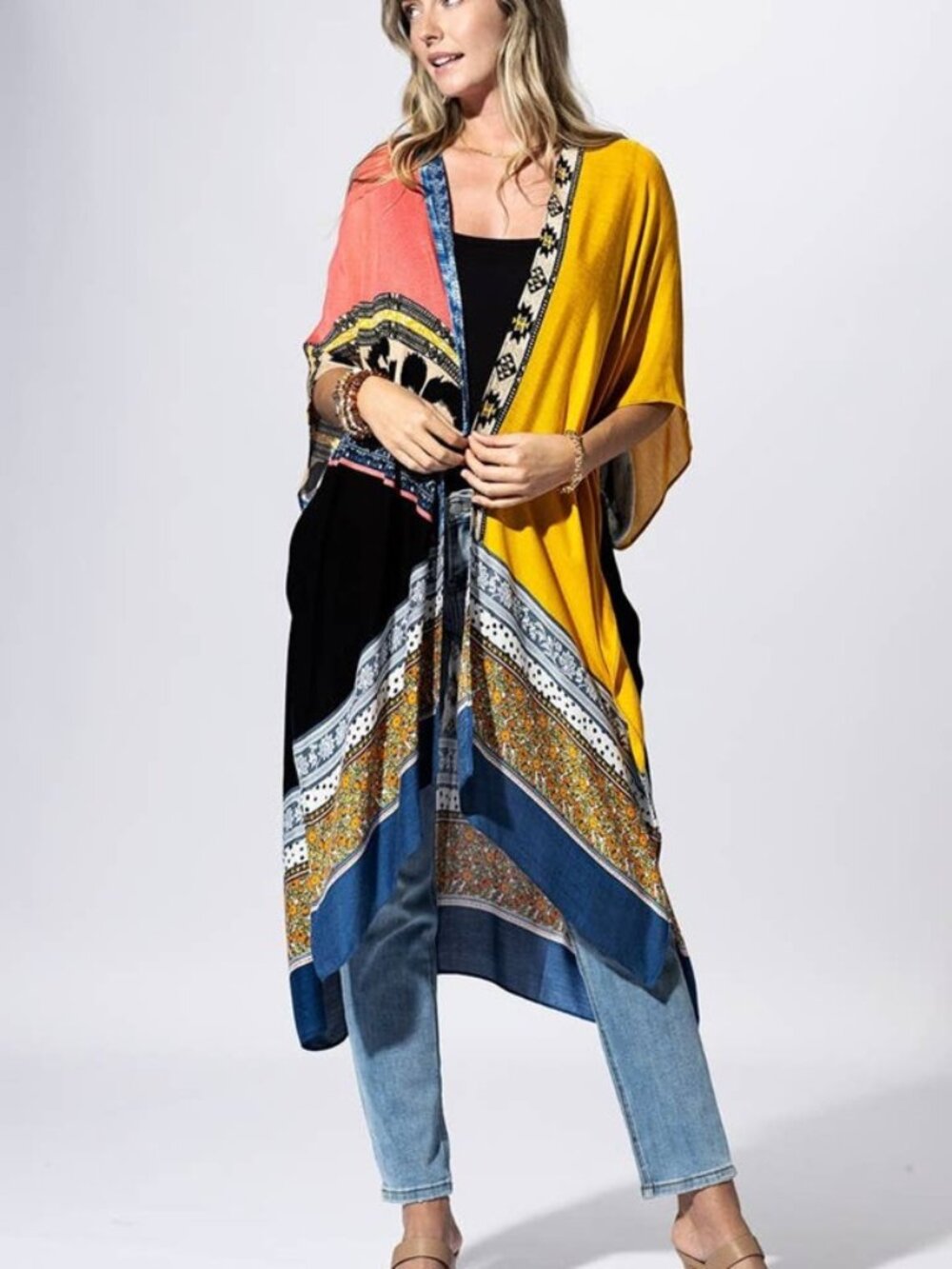 Sienna Patchwork Kimono - Picture 2 of 6